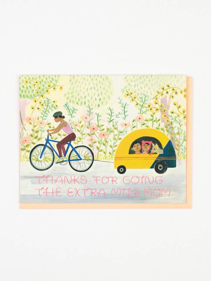 Mom Biking Card for wholesale by Small Adventure