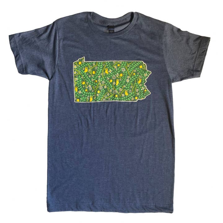 Foliage Friends State Unisex Tee Shirt for wholesale by everyday balloons print shop