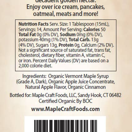 Maple Craft Foods - Wholesale Maple Syrup - Apple Cinnamon Maple Syrup - Organic4