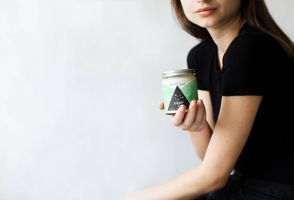 REMOVED BRAND - Wholesale Jar/Filled Candle - Astrology Series - Virgo Candle1