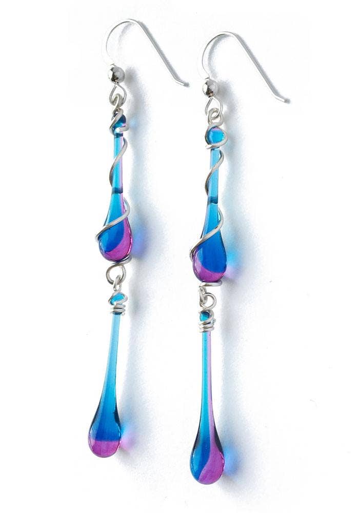 Sundrop Jewelry - Wholesale Dangle Earrings - Gemini Glass Teardrop Earrings6