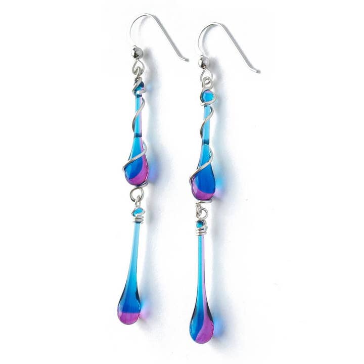 Sundrop Jewelry - Wholesale Dangle Earrings - Gemini Glass Teardrop Earrings6