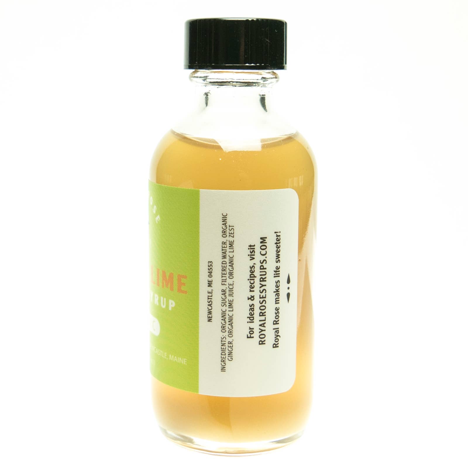 Royal Rose Syrups - Wholesale Cocktail Mix/Syrup - Ginger Lime Organic Simple Syrup 2oz3