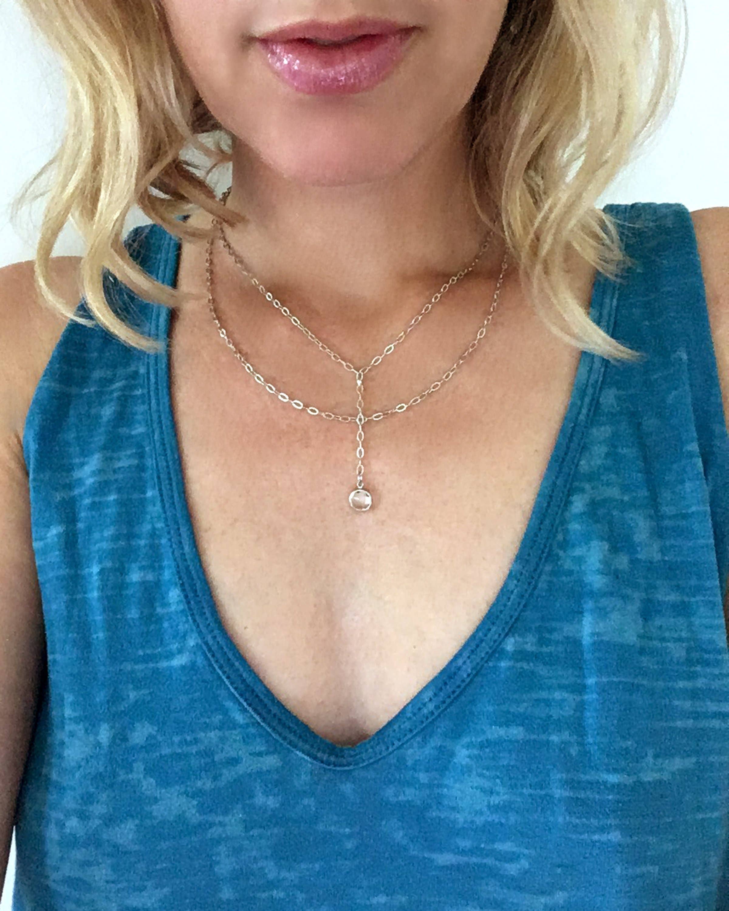 Jessica Elliot Jewelry - Wholesale Pendant/Charm Necklace - Nina Short Layered Necklace with Round Crystal1