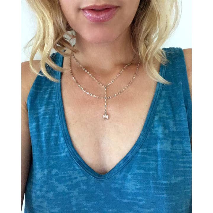 Jessica Elliot Jewelry - Wholesale Pendant/Charm Necklace - Nina Short Layered Necklace with Round Crystal1