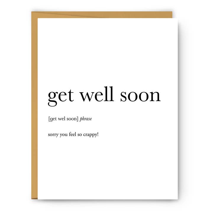 Footnotes - Wholesale Get Well Card - Get Well Soon Definition - Get Well Card