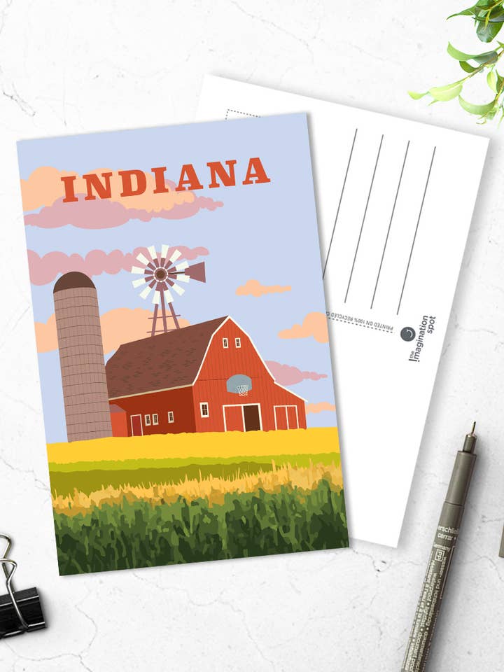 Indiana Single Postcard for wholesale by The Imagination Spot