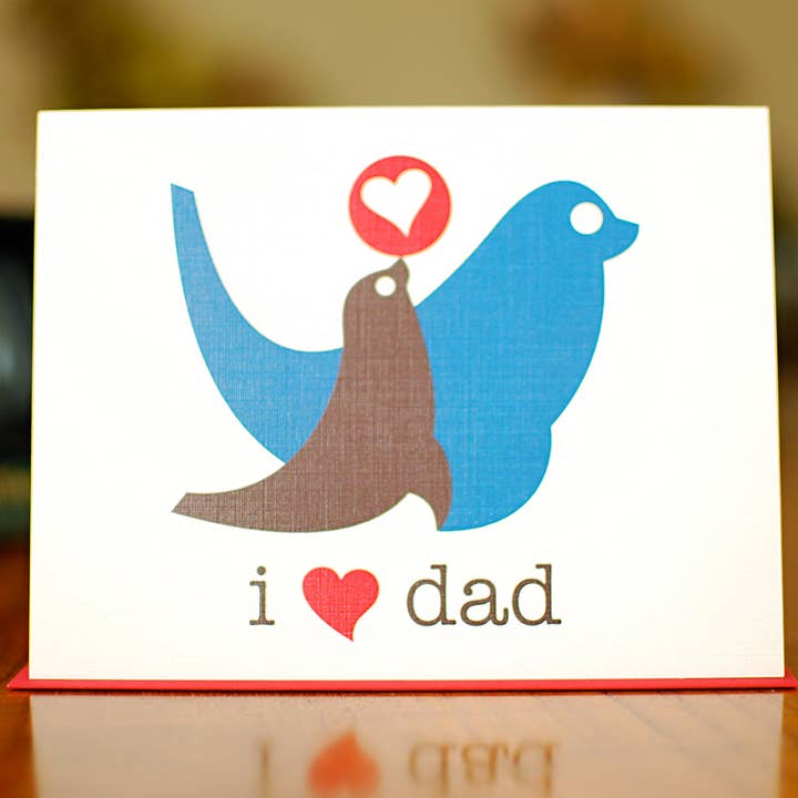 I Heart Dad New Baby Card With Seals for wholesale by MAN vs. GEORGE DESIGN