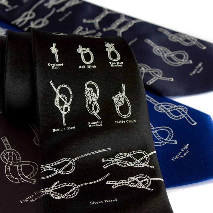 Cyberoptix Tie Lab - Wholesale Necktie - Men's - Knot Tying Diagram Necktie. "KNOTical" Tie