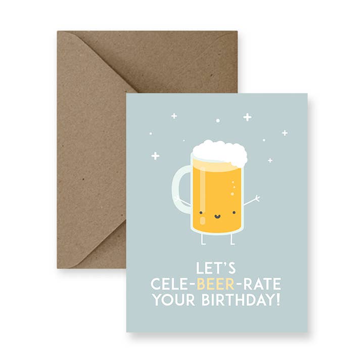 IMPAPER - Wholesale Birthday Card - Let’s Cele-beer-rate Your Birthday Card