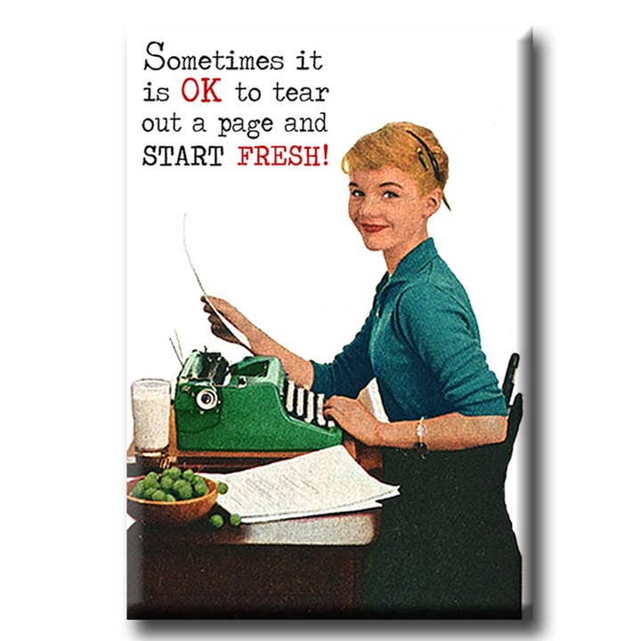 A veces está bien, máquina de escribir Magnet para venta al por mayor de Fly Paper Products