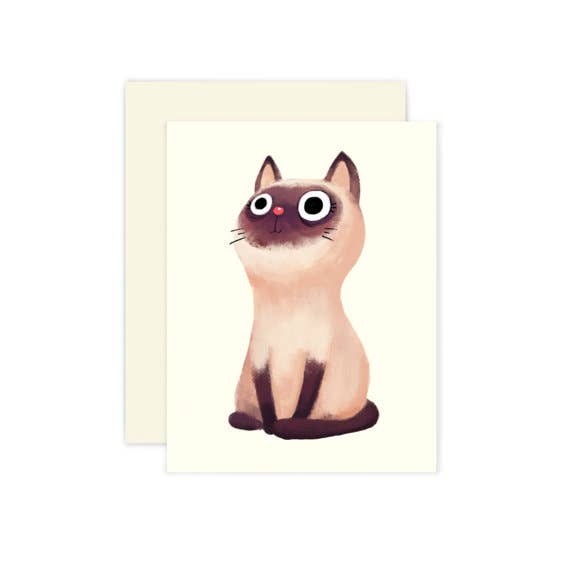 Siamese Cat Card for wholesale by The Little Red House