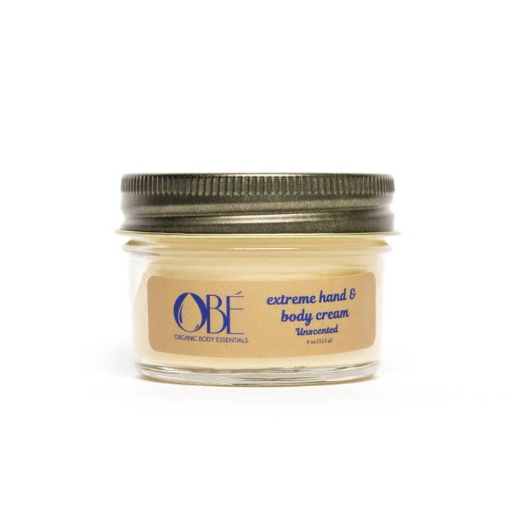 Crème pour les mains et le corps extrême 4oz - non parfumée pour la vente par ORGANIC BODY ESSENTIALS