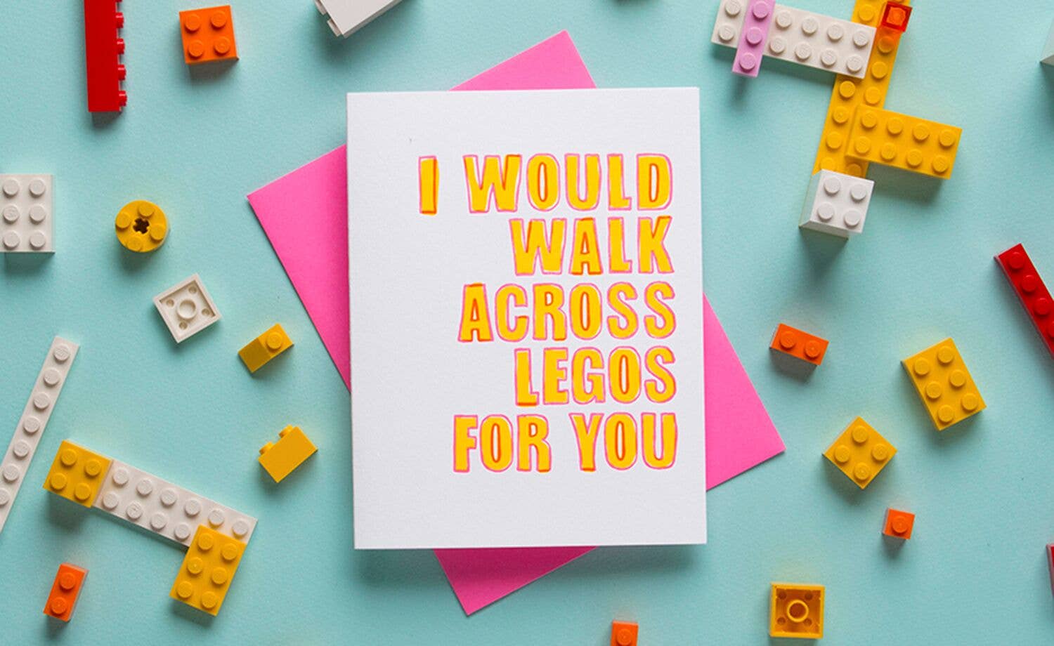 Richie Designs - Wholesale Baby Card - Walk Across Legos - Baby and Parenting Greeting Card1