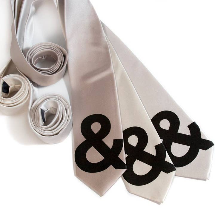 Cyberoptix Tie Lab - Wholesale Necktie - Men's - Ampersand Necktie, Helvetica Tie2