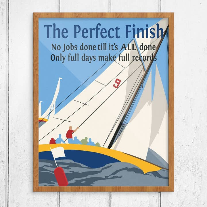 11'' x 14'' The Perfect Finish Mather & Co Motivational Workplace Print for wholesale by Fridgedoor