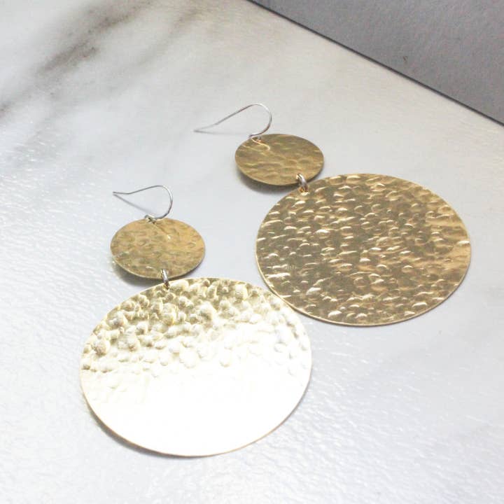 New Double Disc Earrings for wholesale by M.Liz Jewelry