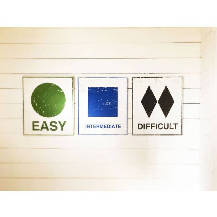 Ski slopes sign Set of Three 11 x 14 for wholesale by Go Jump in the Lake®