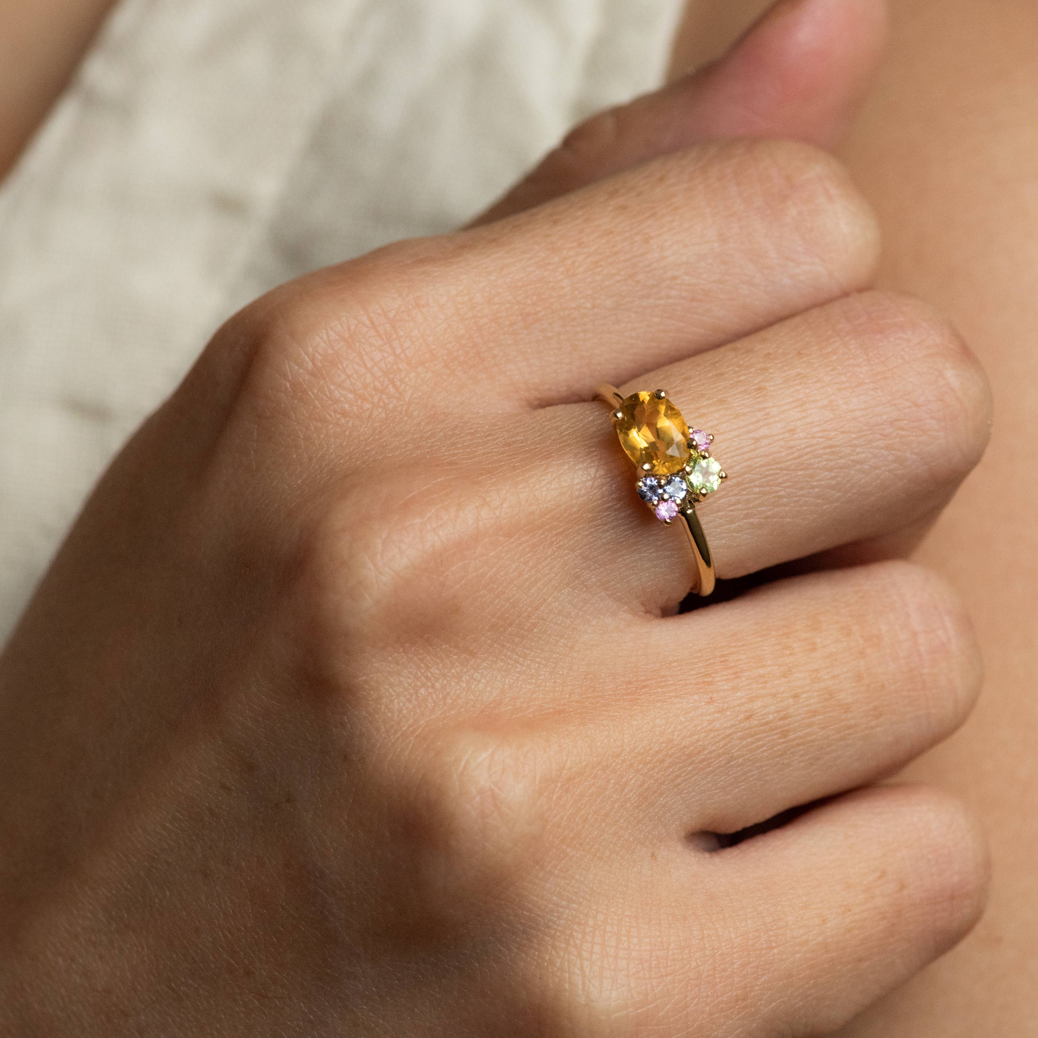 Minette - Vente Bague avec plusieurs pierres - Bande de cluster Tako1