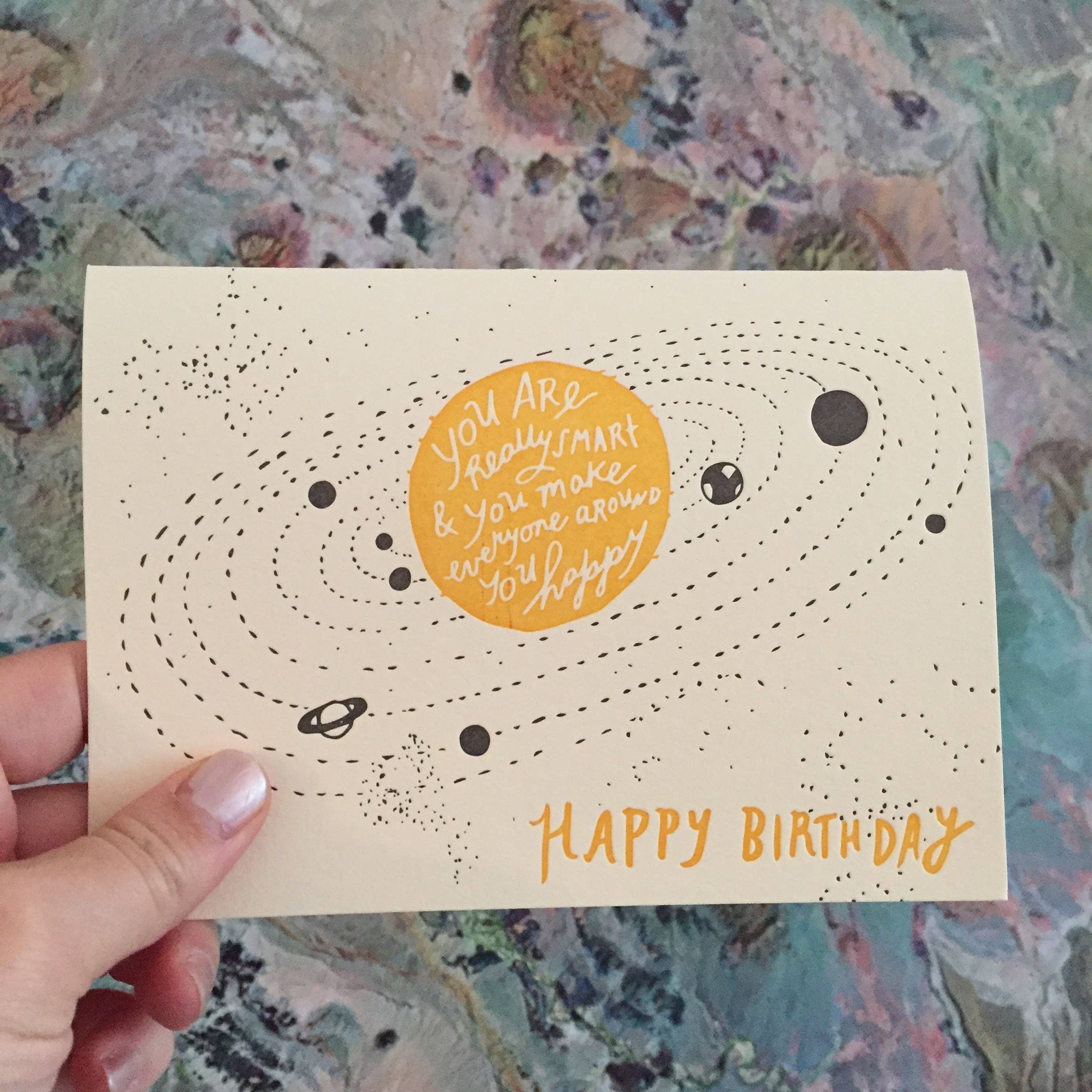 Wolf & Wren Press – postal de parabéns por atacado – Aniversário tão inteligente1