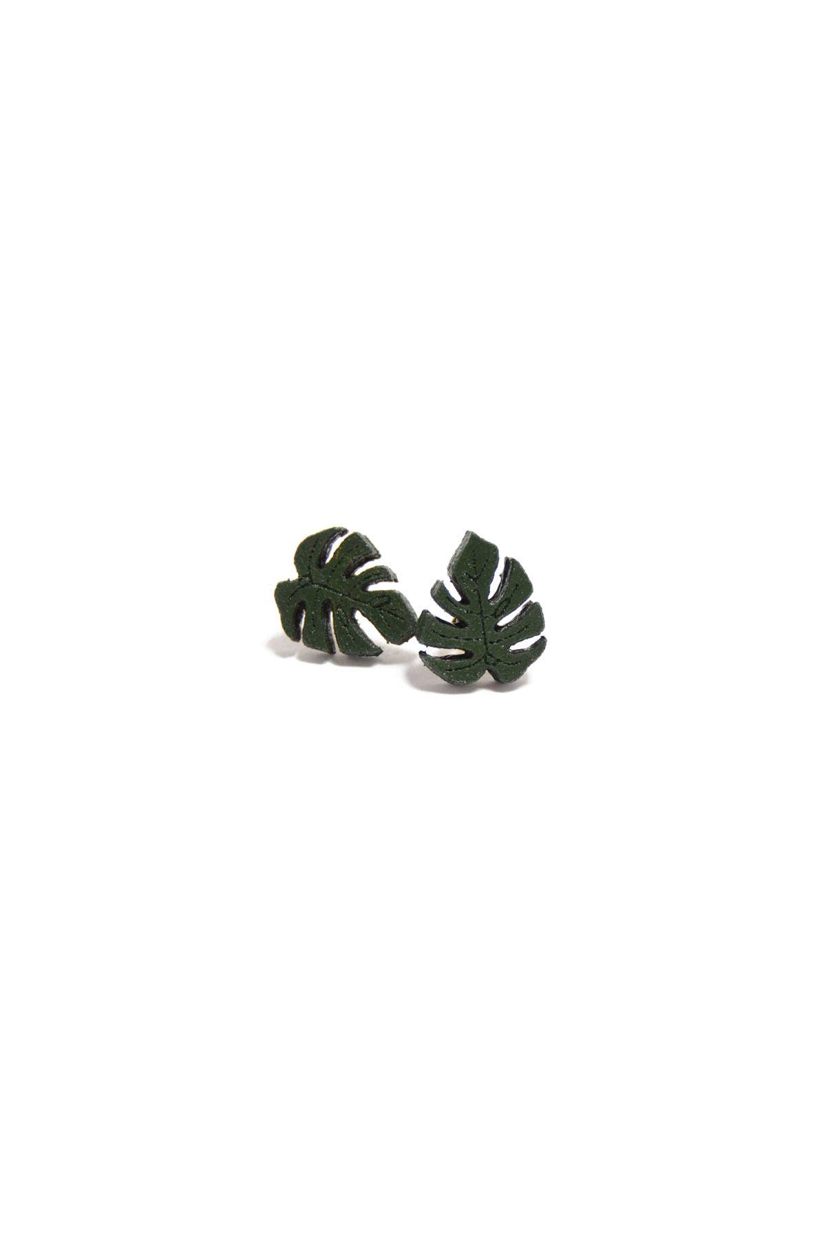Stitch & Shutter - Wholesale Stud/Post Earrings - Monstera Studs