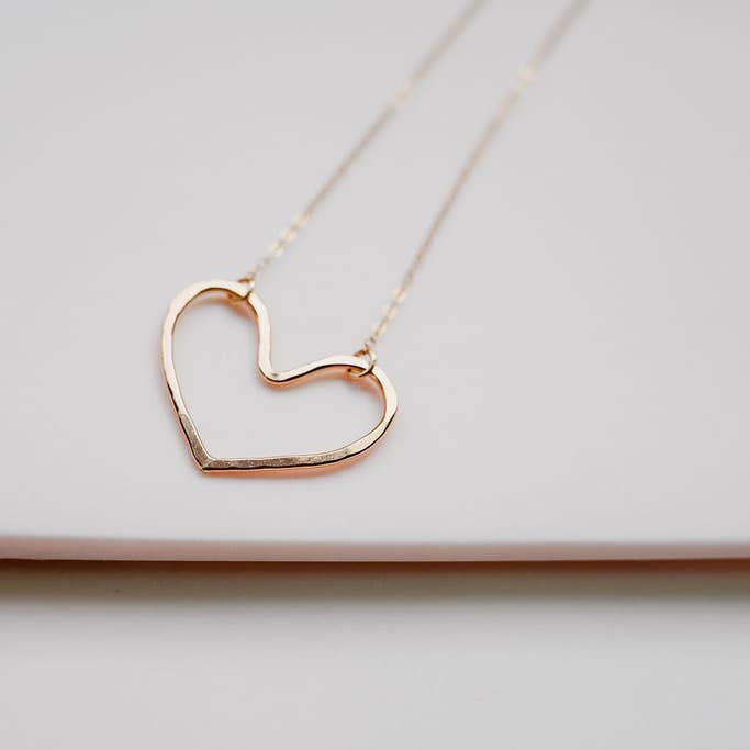 Gold Fill Heart Necklace for wholesale by Devi Arts Collective