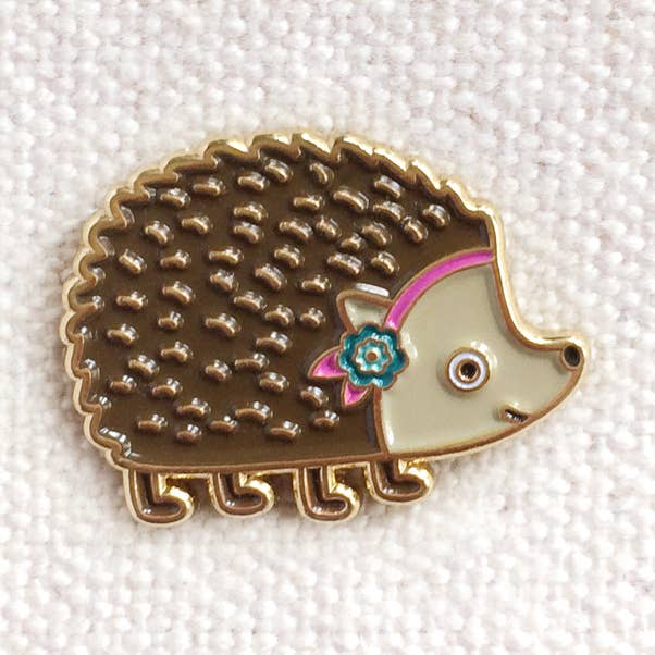 Night Owl Paper Goods - Wholesale Lapel Pin/Button - Hedgehog Enamel Pin0