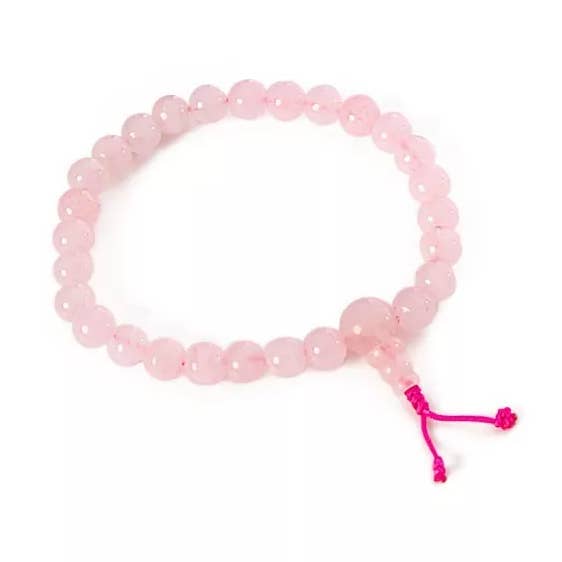 Rose Quartz Bracelet Hand Mala for wholesale by Kathmandu yogi