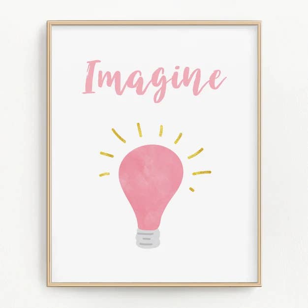 Rosa Glühbirne Kunstdruck für den Großhandel von Flip The Script Studios