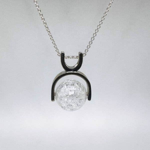 Mystic Blue Jewels – wholesale Pendant/charm necklace – Sterling Silver Pendant with a Quartz Crystal