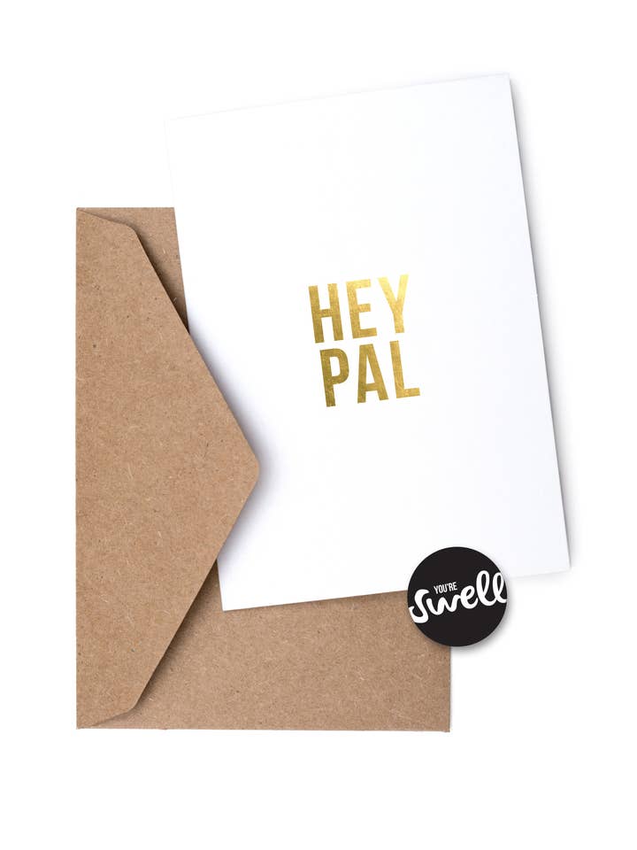 Hey Pal Card for wholesale by Swell Made Co.