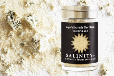 Salinity Finishing Salt - Wholesale Salt - Jar - Rogue’s Heavenly Blue Cheese Finishing Salt0