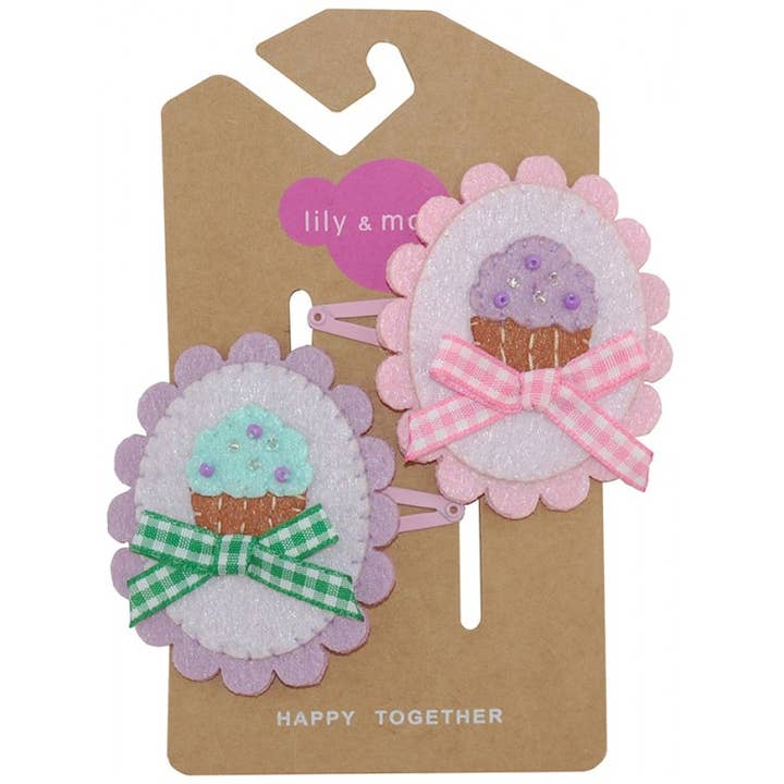 Lily and Momo - Wholesale Hair Clip - Kids - Sweet Cakes Kids Hair Clips- Pink and Mint