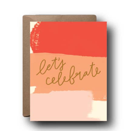 Let's Celebrate Felicitaciones - Tarjeta de felicitación para venta al por mayor de Black Lab Studio