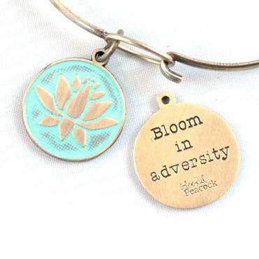 Bloom Where Youn are Planted Inspiration Token Charm for wholesale by Gleeful Peacock