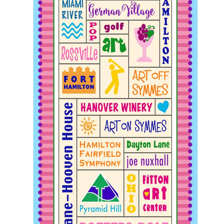 Liane Fried Studio - Wholesale Tea Towel - Design your own NAME DROP Towel2