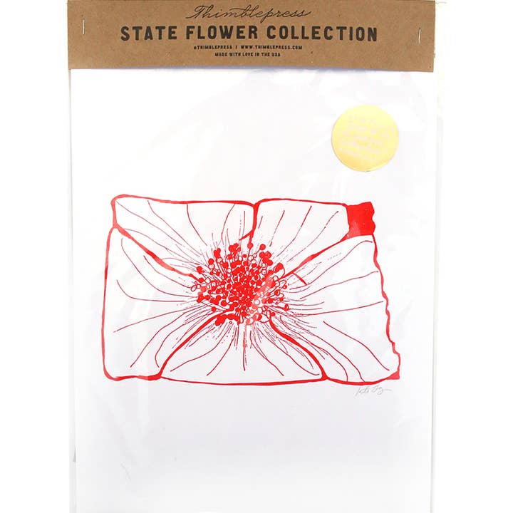 Thimblepress - Wholesale Art Print - North Dakota Wild Prairie Rose Print1