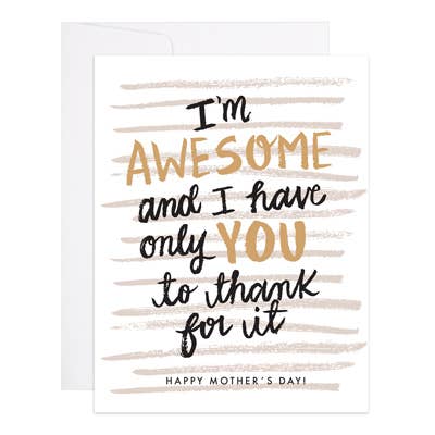 Awesome Kid - Mother's Day Card for wholesale by 9th Letter Press