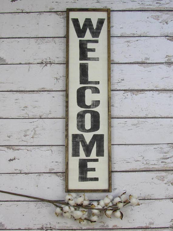 The Green Elephant Shop - Wholesale Sign - Vertical Welcome Sign2