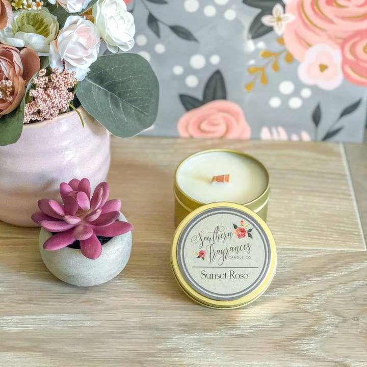 6 oz Sunset Rose Candle for wholesale by Southern Fragrances