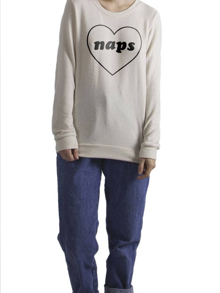 Naps Cream Pullover for wholesale by Social Sunday