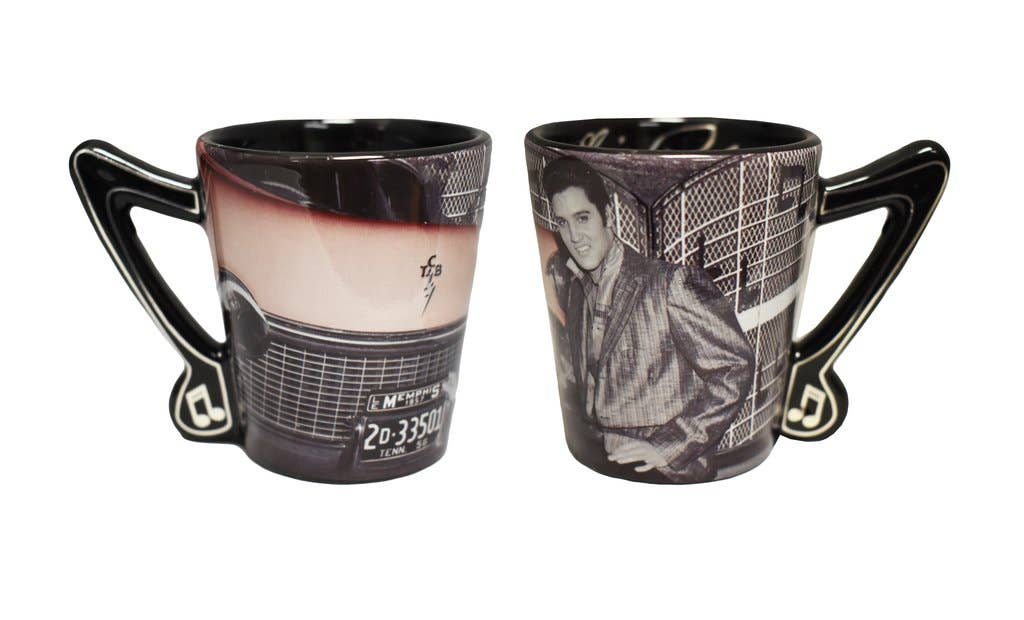 MID-SOUTH PRODUCTS - Vente Verre à shooter - Verre à shot Elvis - Poignée rose pour notes de musique de voiture