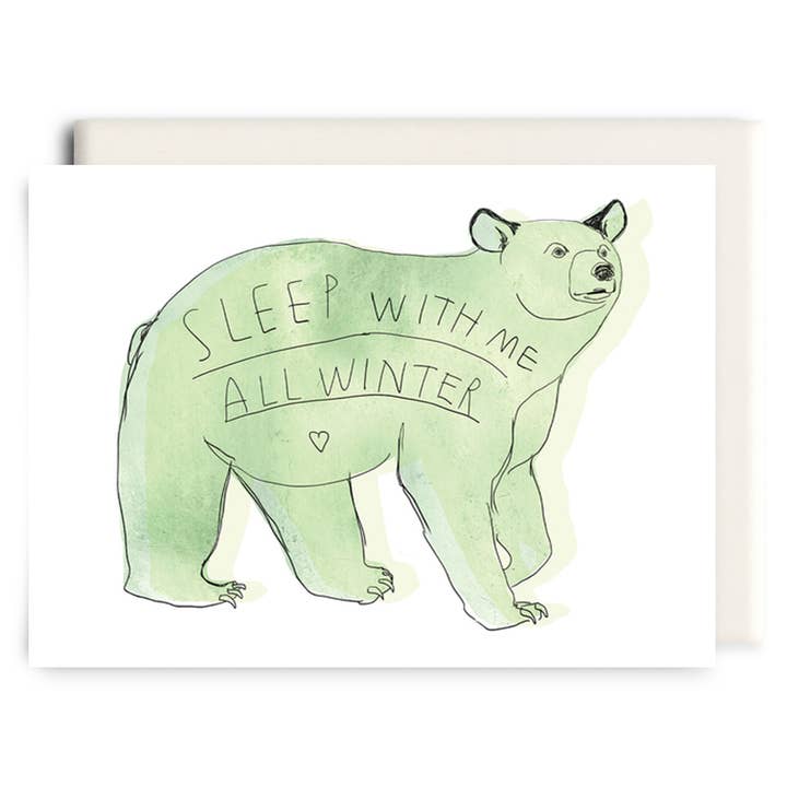 All Winter Bear | Cartão de saudação de inverno por atacado de Inkwell Cards
