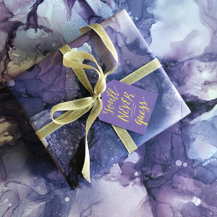 Wild Ink Press - Wholesale Flat Wrap - Deep Purple Gift Wrap | Single Sheet4