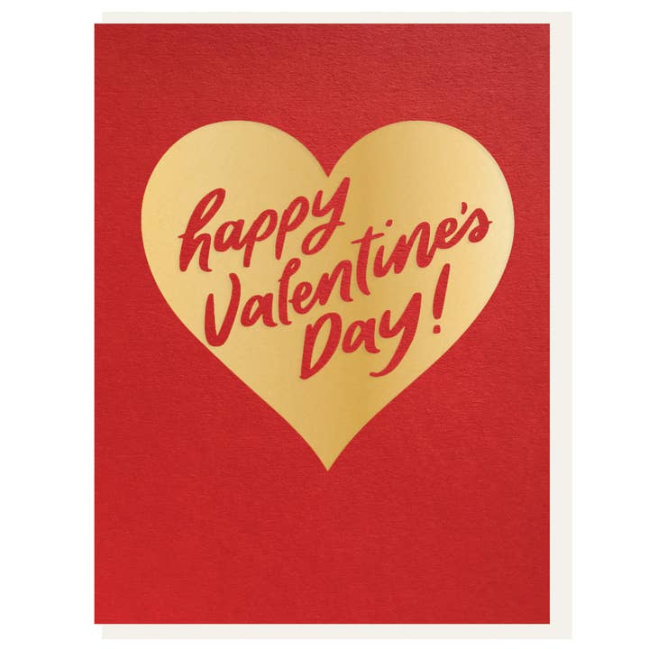 Valentine's Gold - Foil Valentine Greeting Card for wholesale by Dahlia Press
