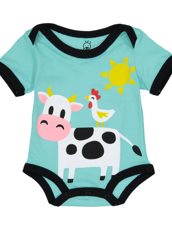 Doodle Pants – wholesale Bodysuit (non-footed) – Baby – Cow Bodysuit - Western Toddler and Baby Clothing6