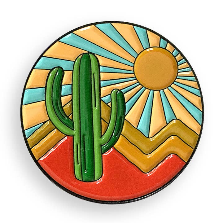 Desert Escape Enamel Pin for wholesale by The Gush Company