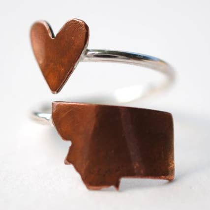 Montana Bague Heart Place pour la vente par LettersToSarah Metalsmithing