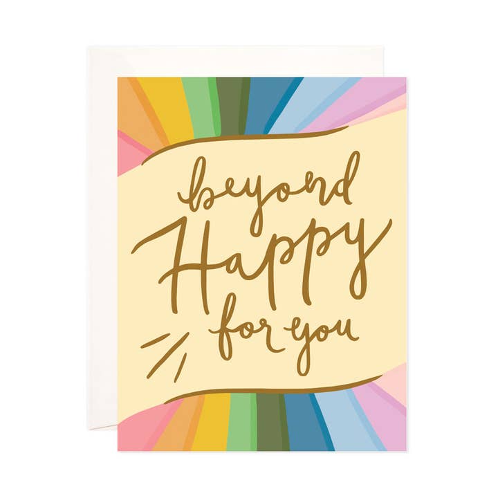 Beyond Happy wenskaart voor wholesale door Bloomwolf Studio