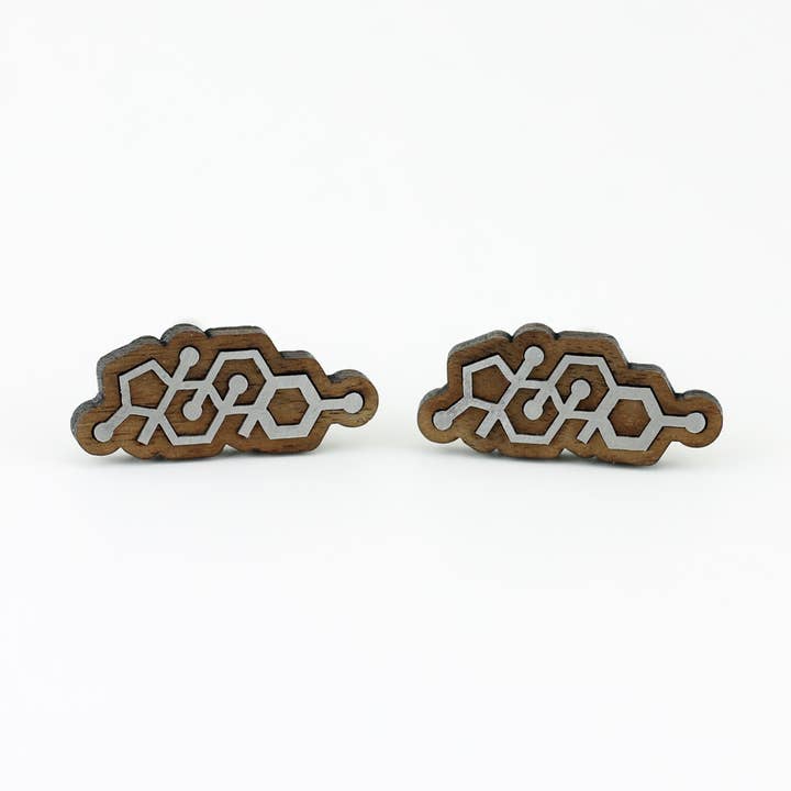 Manchetknopen van testosteronmolecuul voor wholesale door Sorcery Science